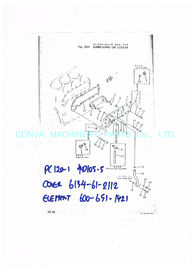 China Cubierta del refrigerador de aceite de KOMATSU 4D105, accesorios externos del refrigerador de aceite 6134-61-2112 proveedor